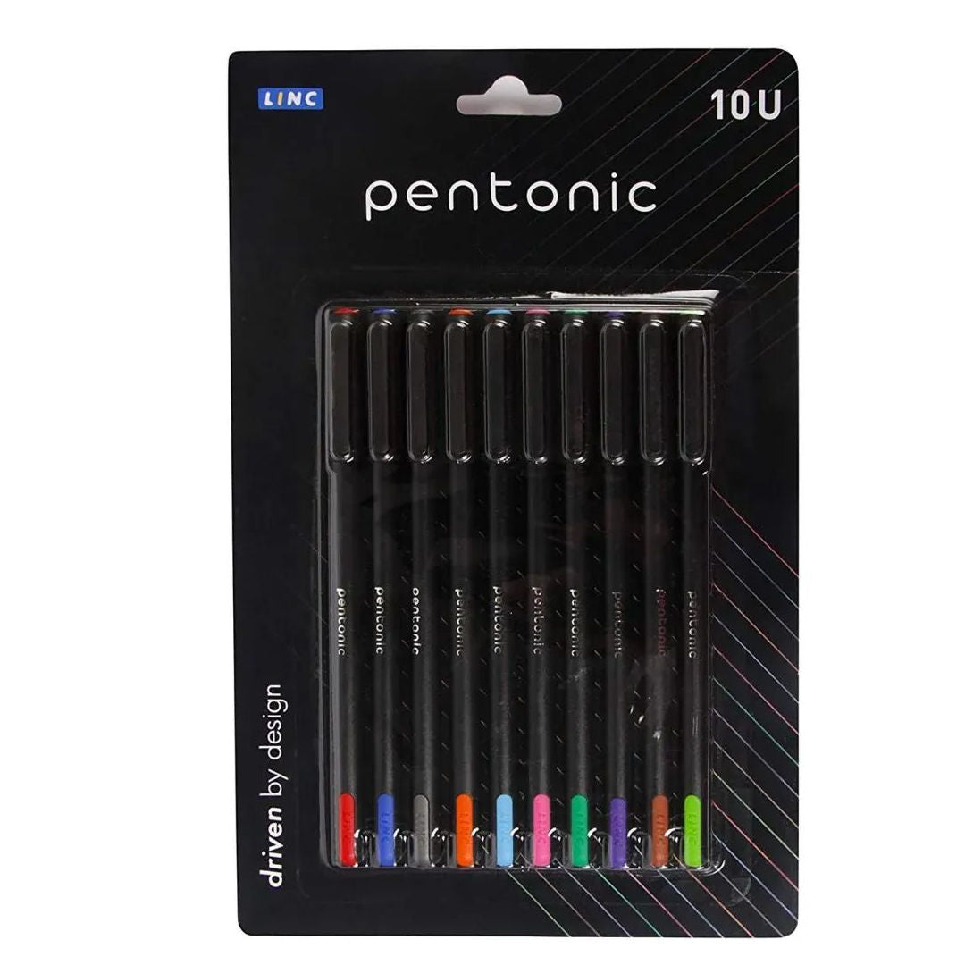 Pentonic Ball Pen Assorted, 1.0mm, 10 pieces