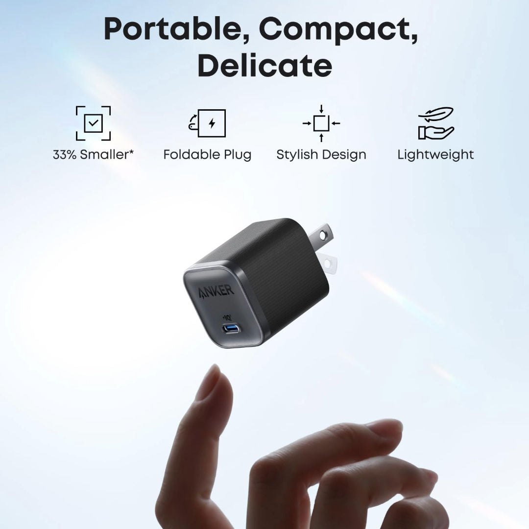 Anker Nano 45W USB-C Charger with USB-C Cable, Black