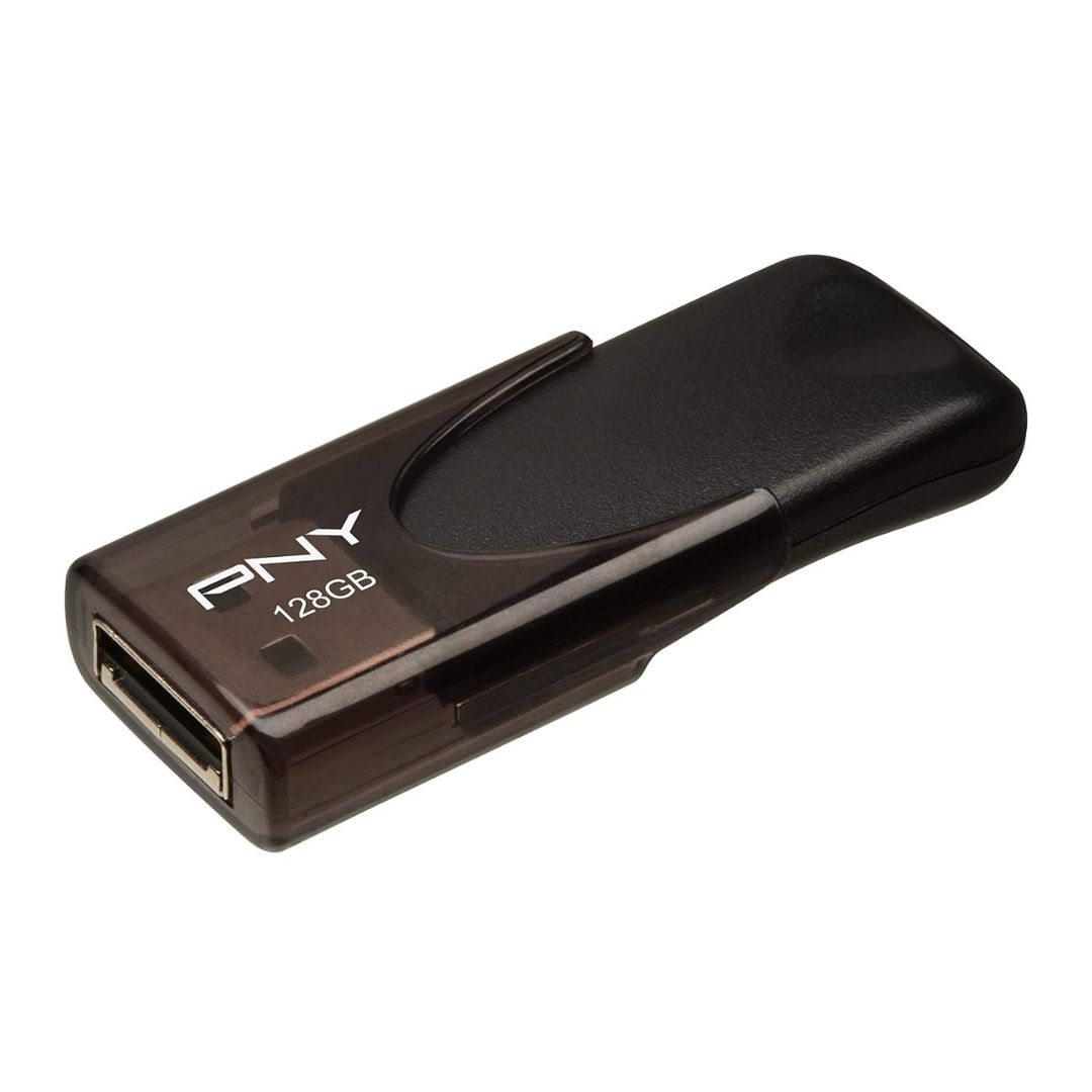 PNY Attach 4 128GB USB 2.0 Flash Drive, Black