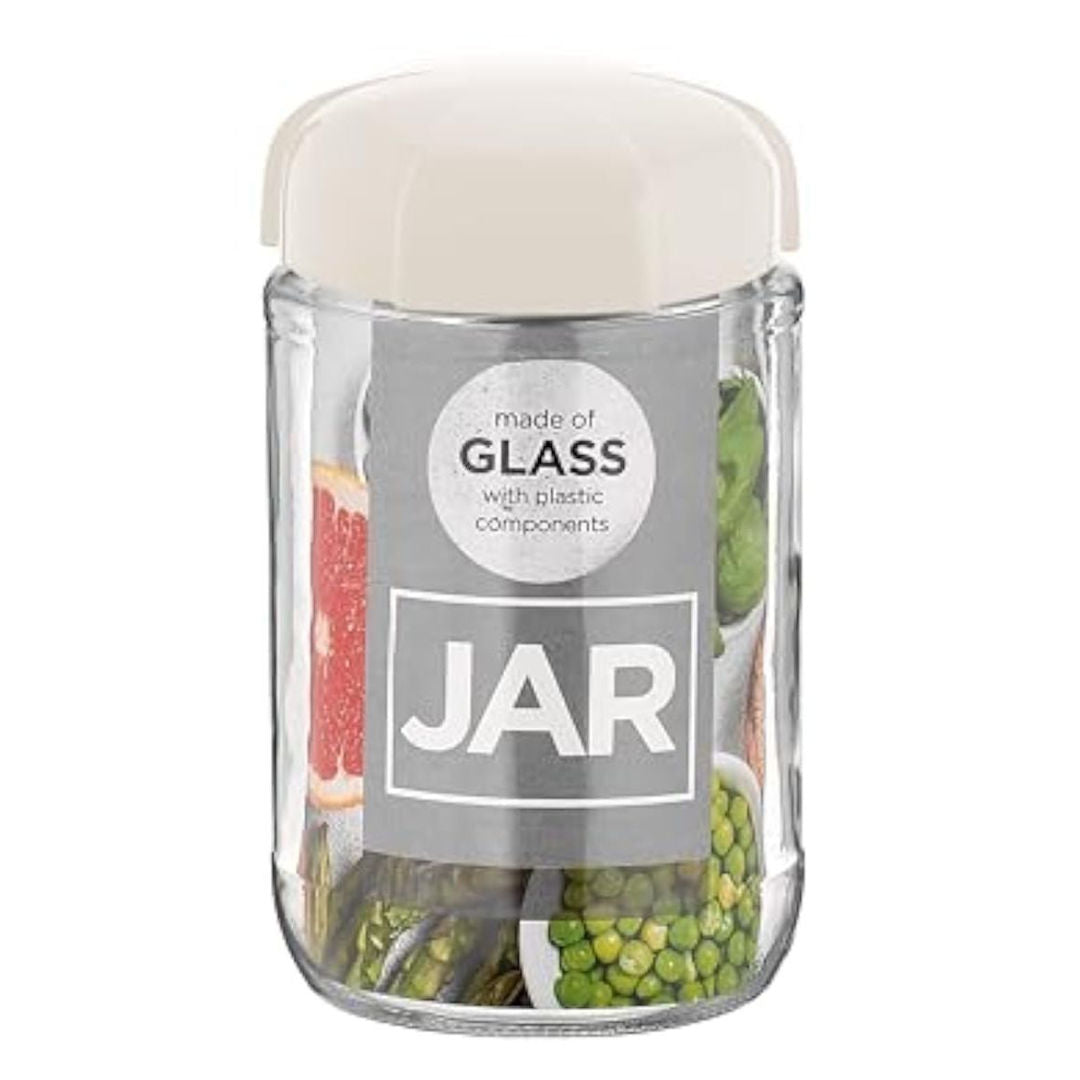 Renga Linea Deco Glass Jar With Lid, 600CC, 132003-C