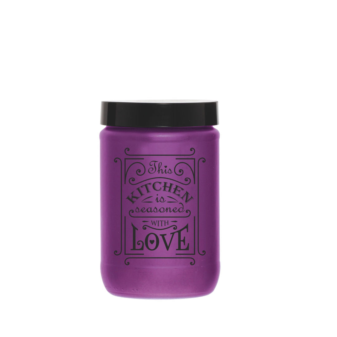 Herevin Red Zigzag Canister Jar Airtight Container