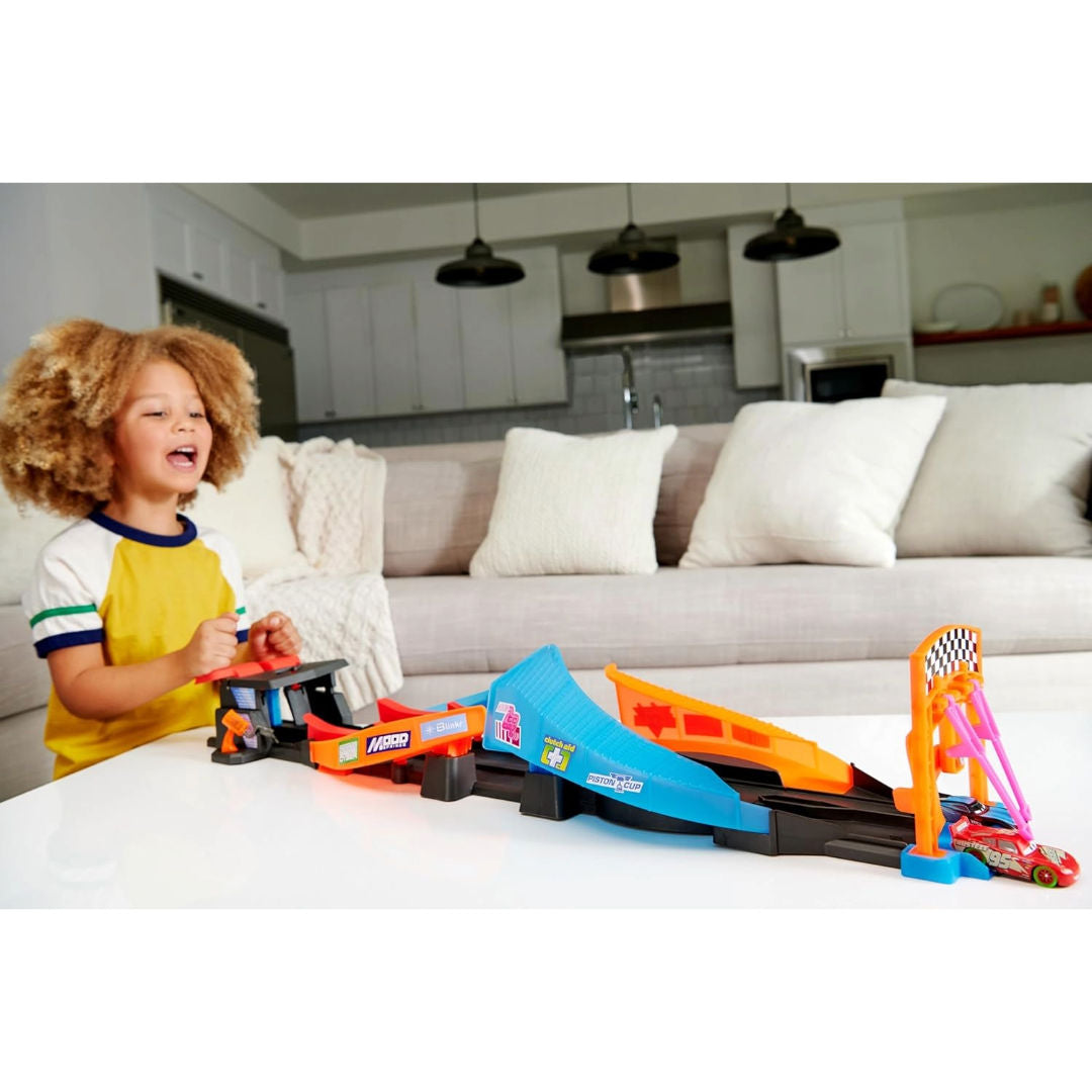 Disney Pixar Cars Launch & Criss-Cross Glow Race Playset, 92.7x24.8x16 cm, For Age 4+ Years