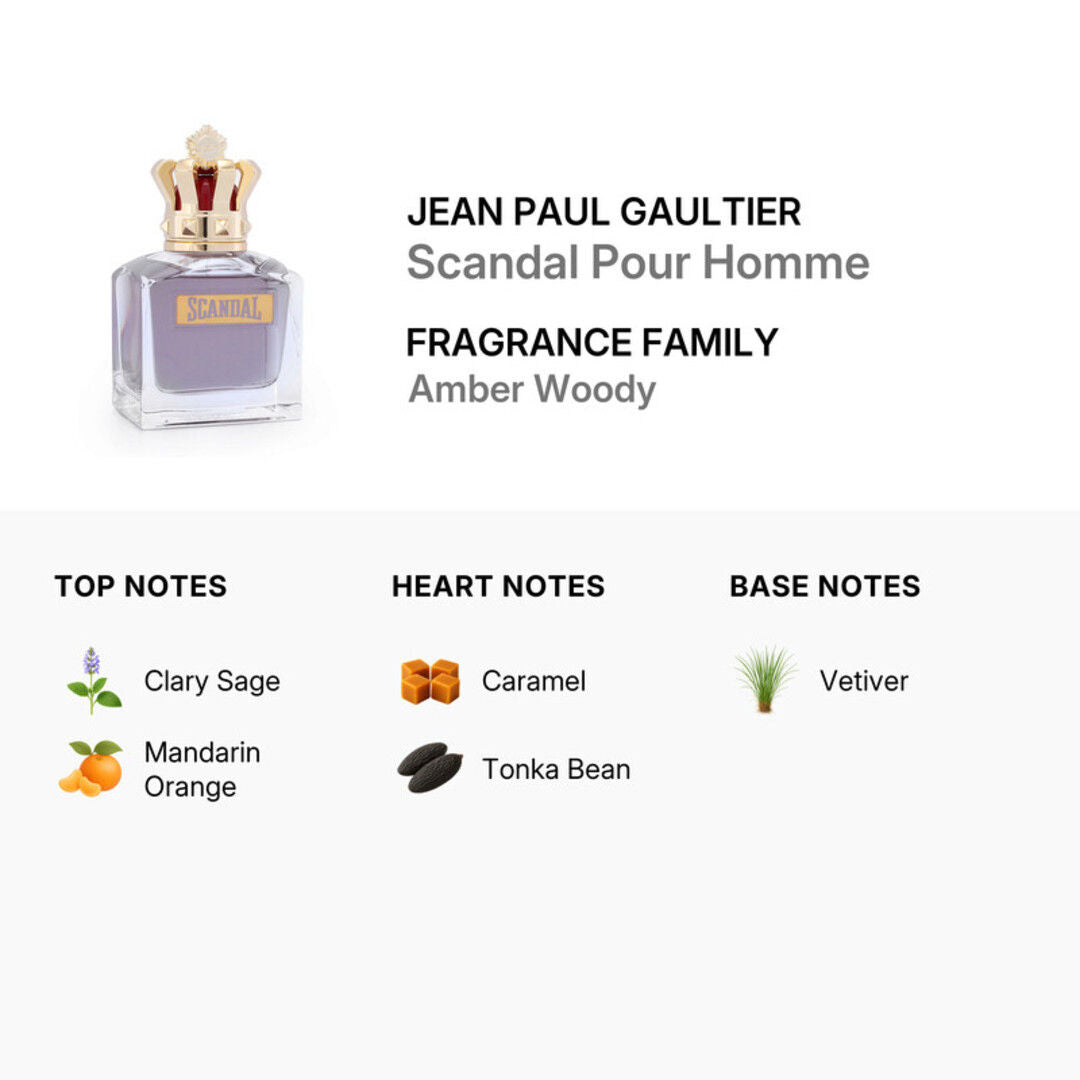 Jean Paul Gaultier Scandal Pour Homme Eau de Toilette for Men, 100ml