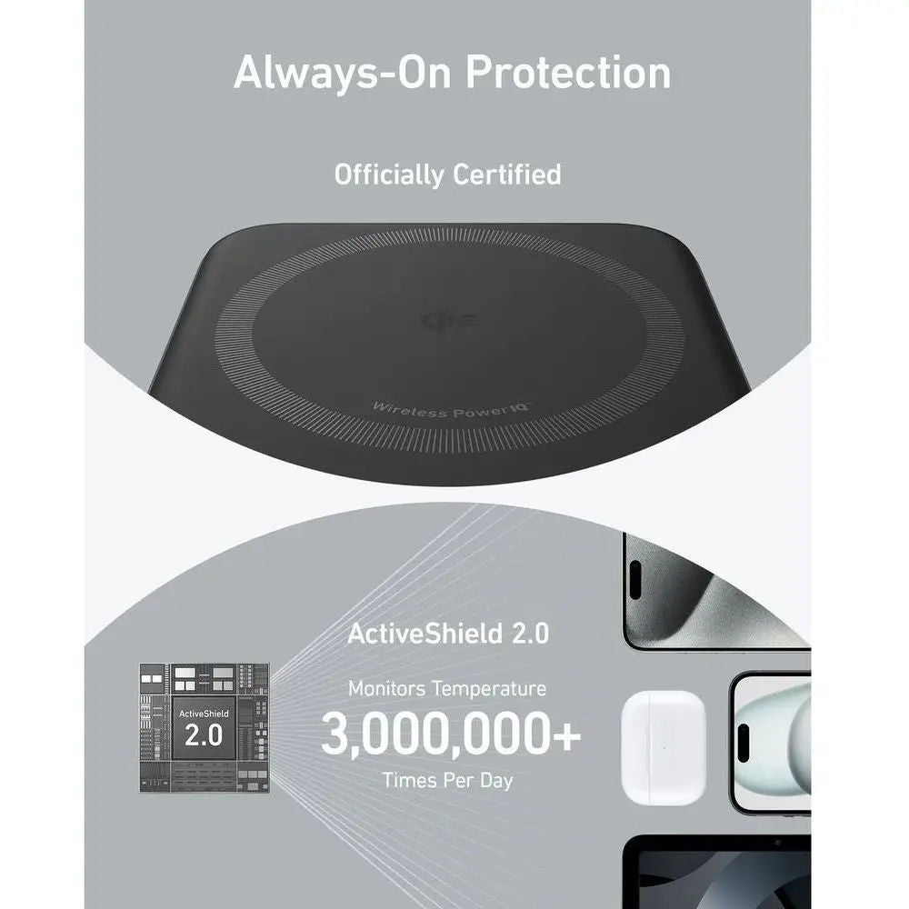 Anker MagGo 10,000mAh Qi2 Power Bank, 15W Wireless Fast Charging, Smart Display, Built-in Stand