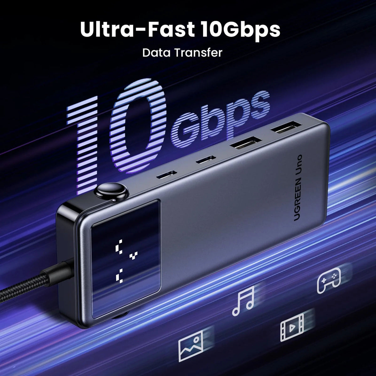 UGREEN CM888 Uno 6-in-1 USB-C Hub with 4K HDMI, 2 USB-A 3.2, 2 USB-C 3.2 and 100W Power Delivery