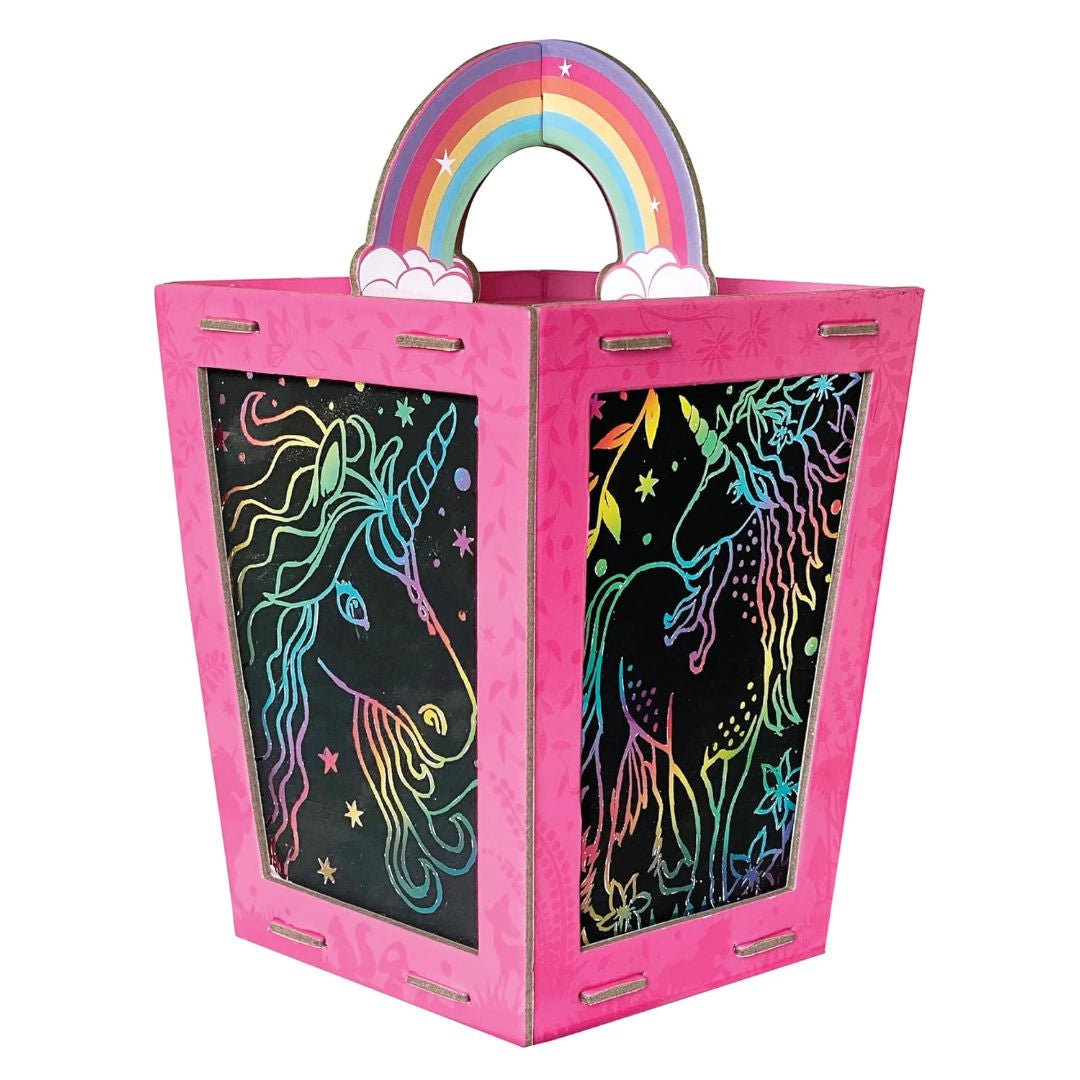 Box CanDIY Totally Twilight Unicorn Lantern Scratch Art Set, 6+ years