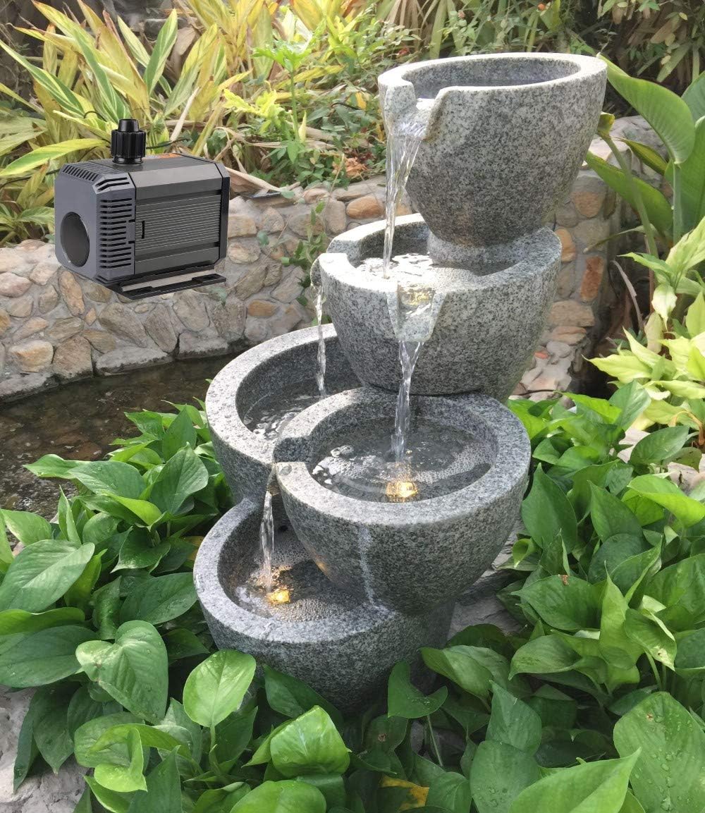 Hengbo Aquarium Pump Multi-Function Submersible Fountain Pump for Pond, Fish Tank and Fountains