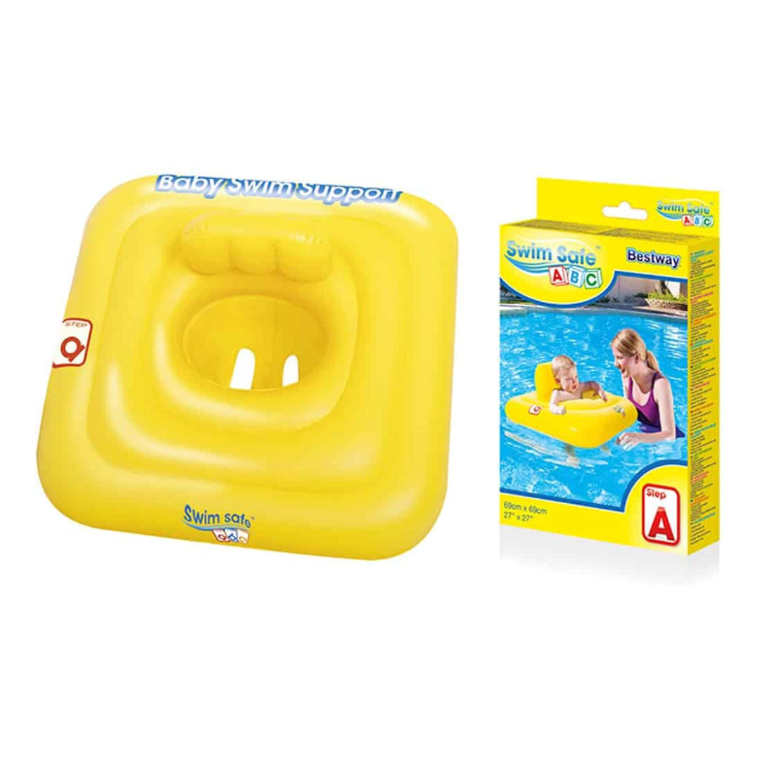 Bestway Swim Safe Baby Support Step A Swim Float 76 x 76cm, 1 to 2 years
