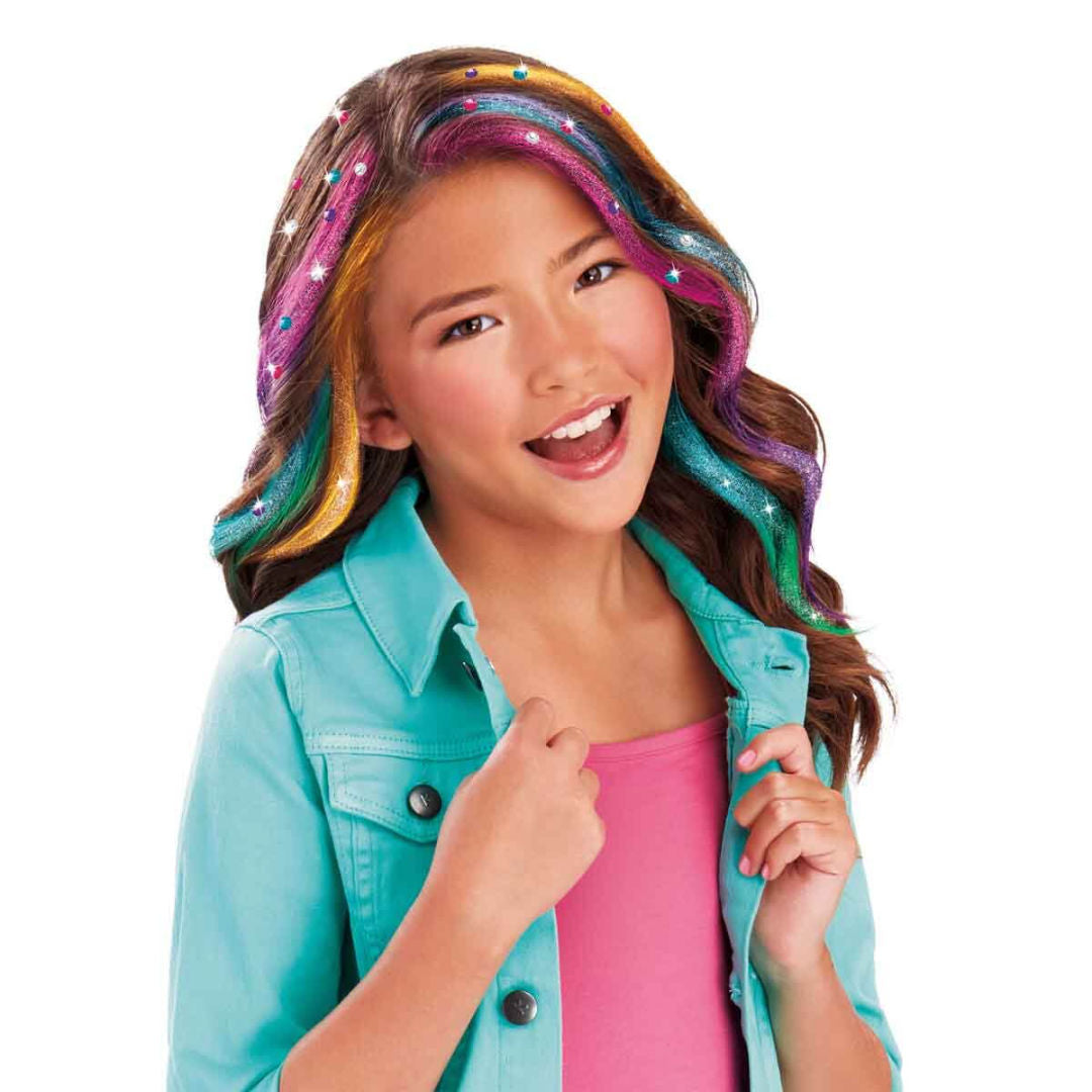 Cra-Z-Art Shimmer ‘n Sparkle Deluxe Color FX Hair Extensions Studio Kit, 8+ Years