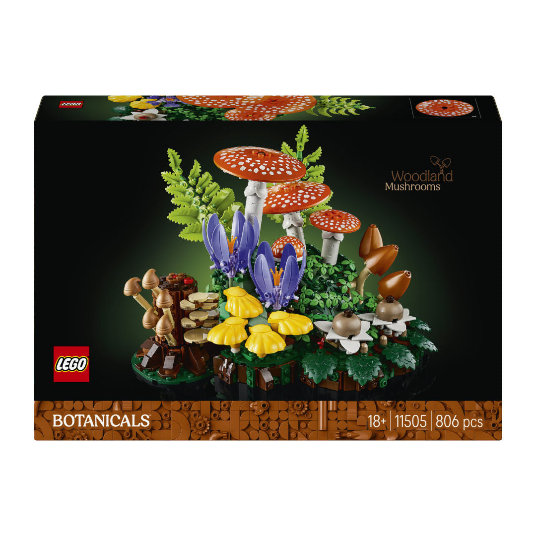 LEGO Botanicals Woodland Mushrooms Décor Building Toy Set