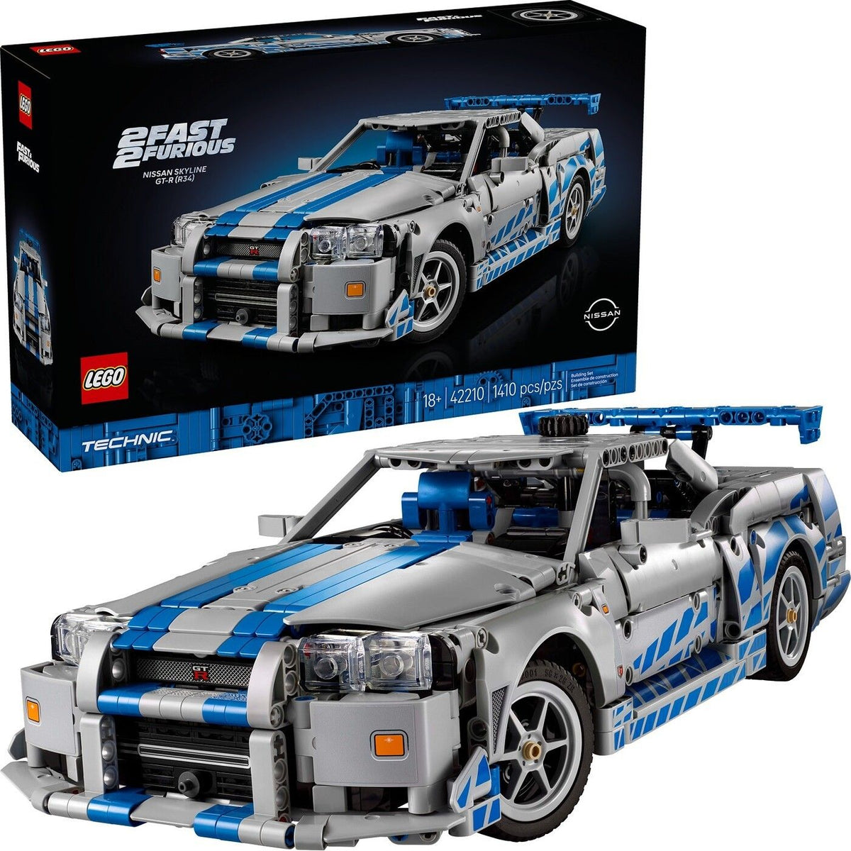 LEGO Technic 2 Fast 2 Furious Nissan Skyline GT-R Car Building Set