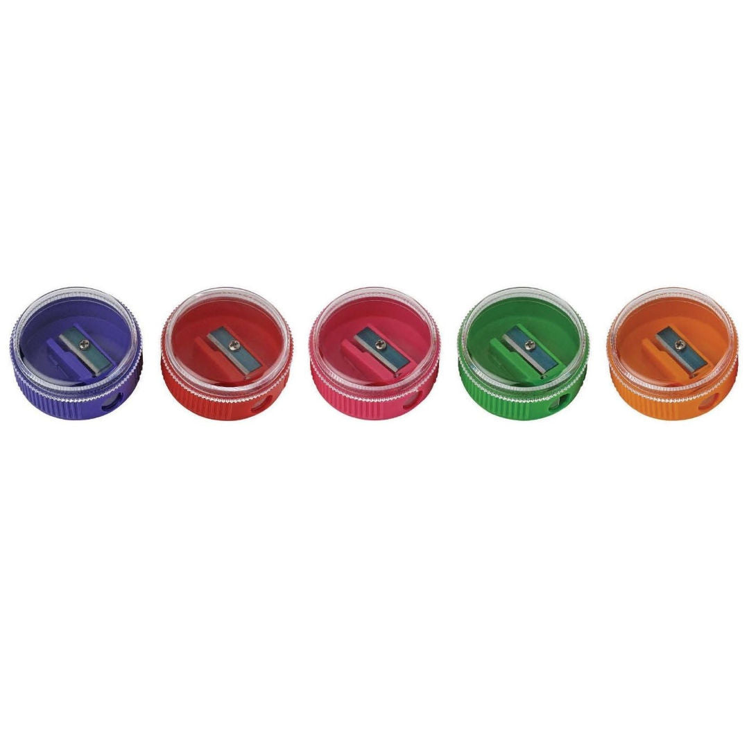 Nataraj 700 Tidy Sharpener with Lid, Assorted Colors