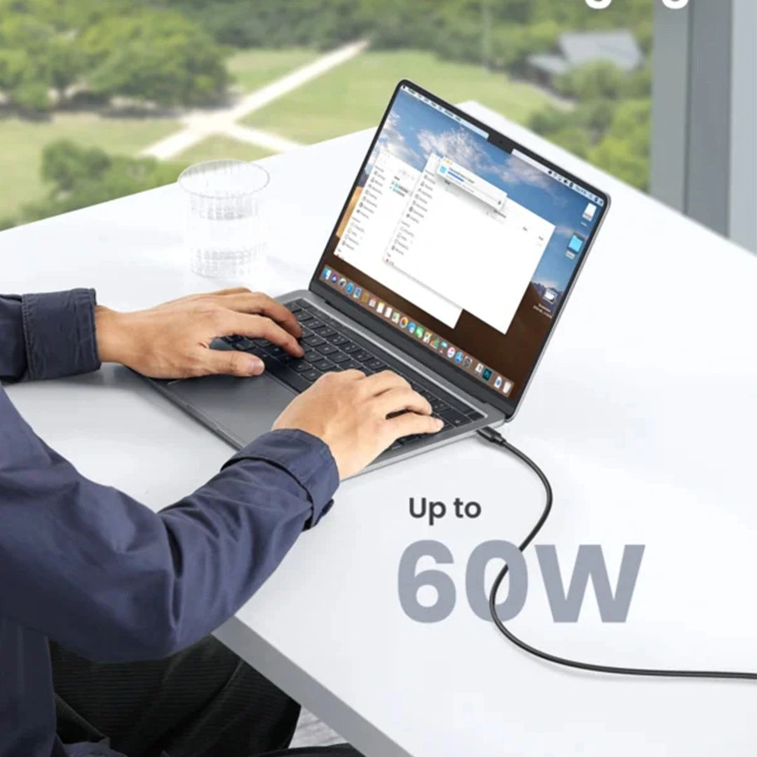 UGREEN US286 USB-C to USB-C 60W Fast Charging and Data Cable, 1 Meter