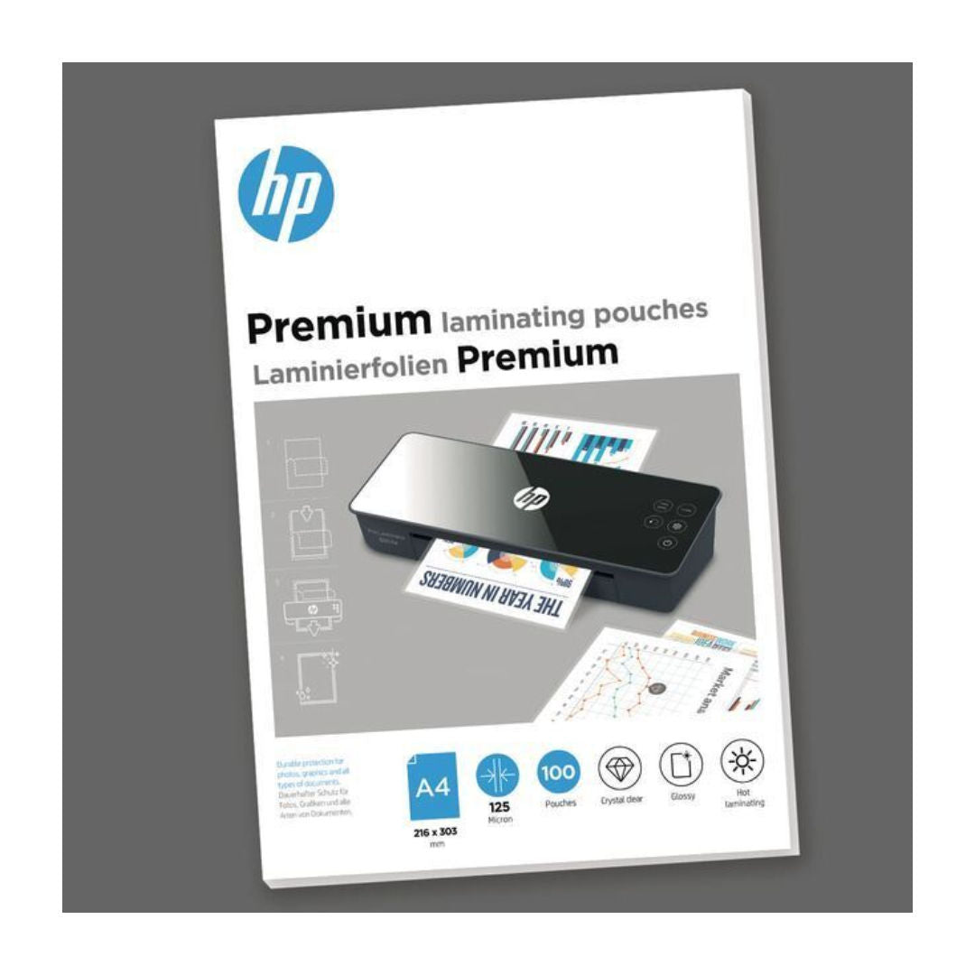 HP A4 Laminating Pouch, 125 Mic, 100 Sheets, 9124