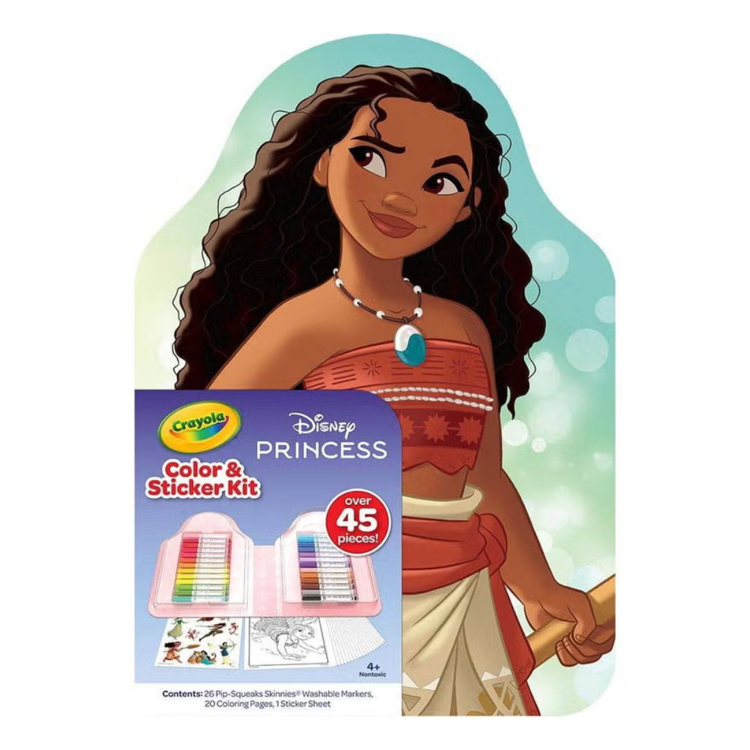 Crayola Disney Princess Color & Sticker Kit, 45+ Pieces
