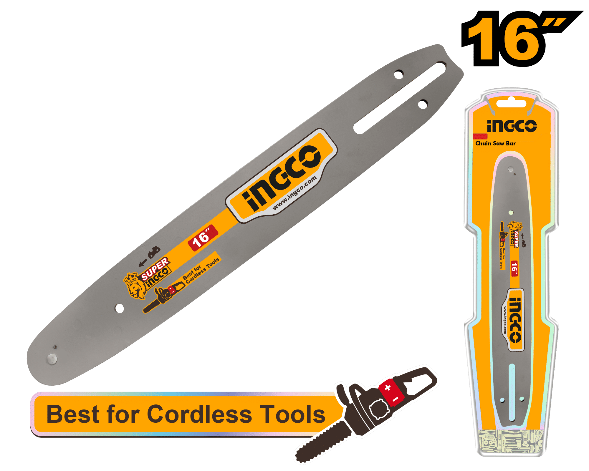 INGCO Chainsaw Guide Bar 16 Inch Replacement Bar