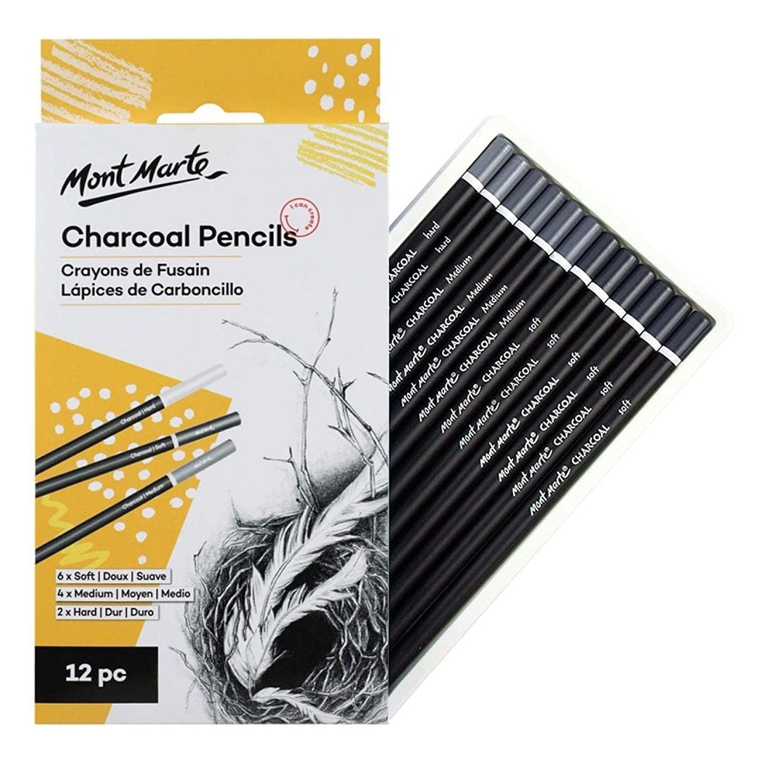 Mont Marte 12-Pieces, Charcoal Pencil Set, MPN017 P21-169