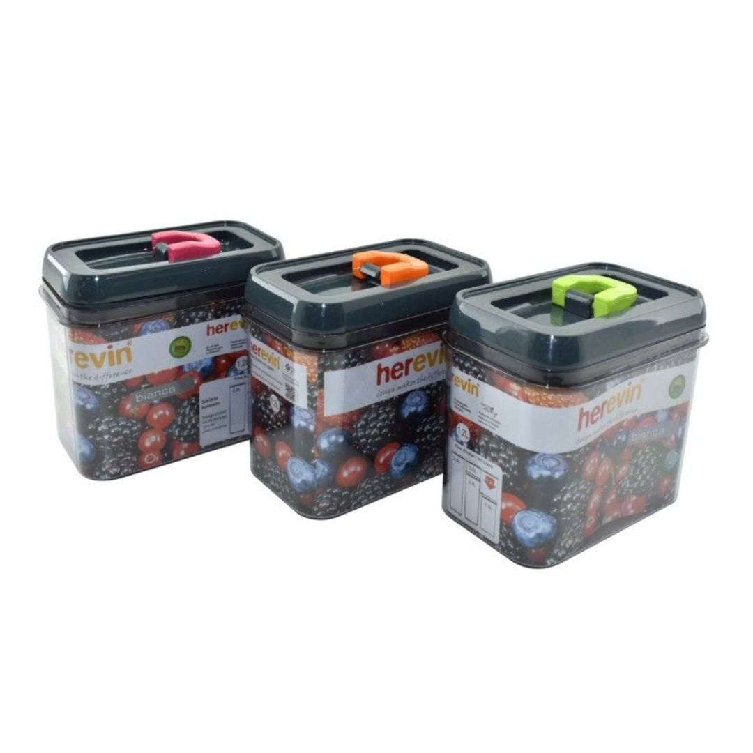Herevin Storage Canister Set, Set Of 3, Multipurpose Kitchen Jars
