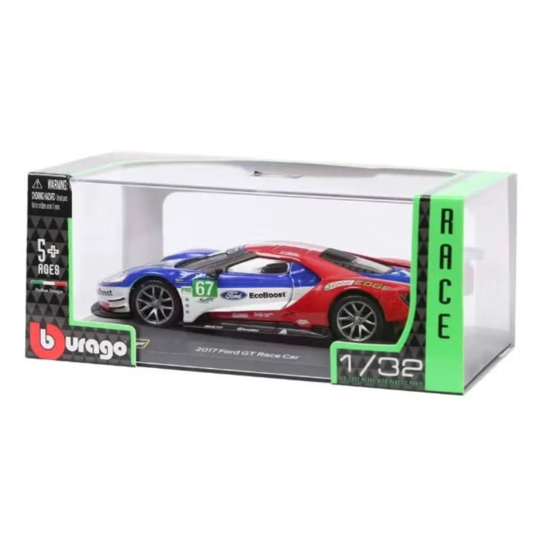 Bburago LeMans Ford GT Racing Ecoboost 2017 # 67, Die-Cast Car, 1:32)