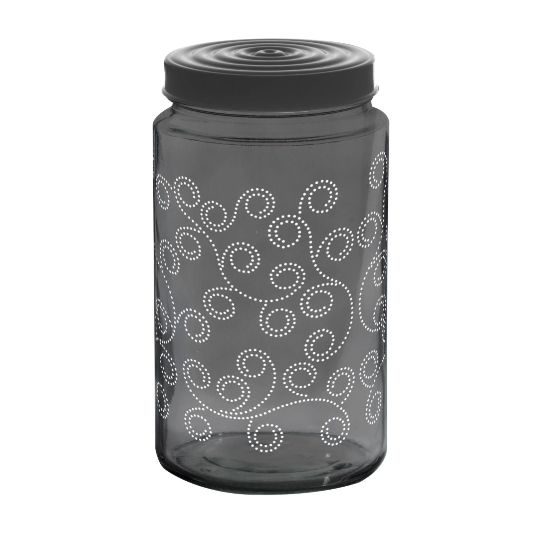 Herevin 1.8L, Decorated Jar, Dark Grey, 140323-070