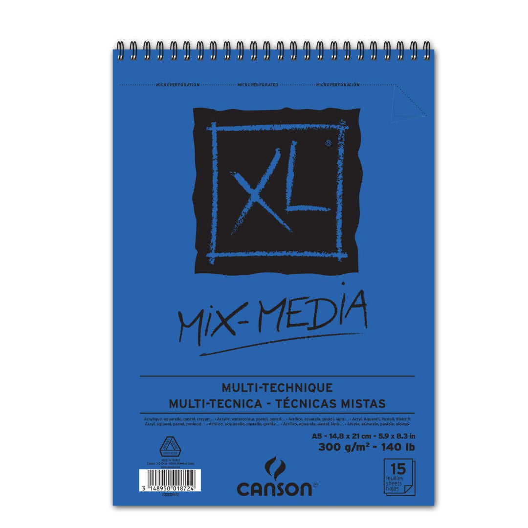 Canson A5, XL Mix Media Water Pad, 15 Sheets, 300 GSM