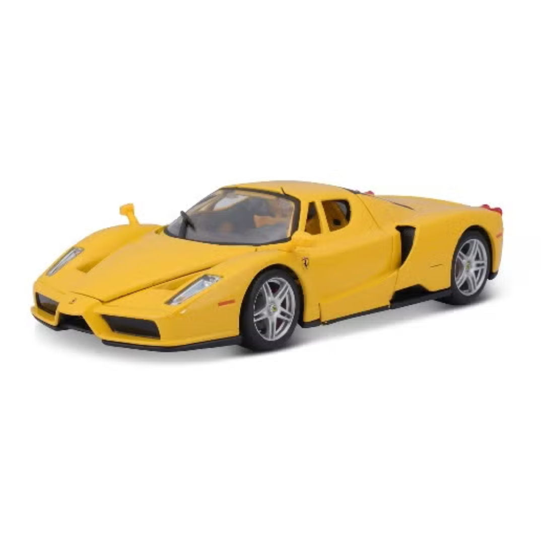 Bburago Ferrari Race & Play, Ferrari Enzo, Die-Cast Car, Yellow, 1:24