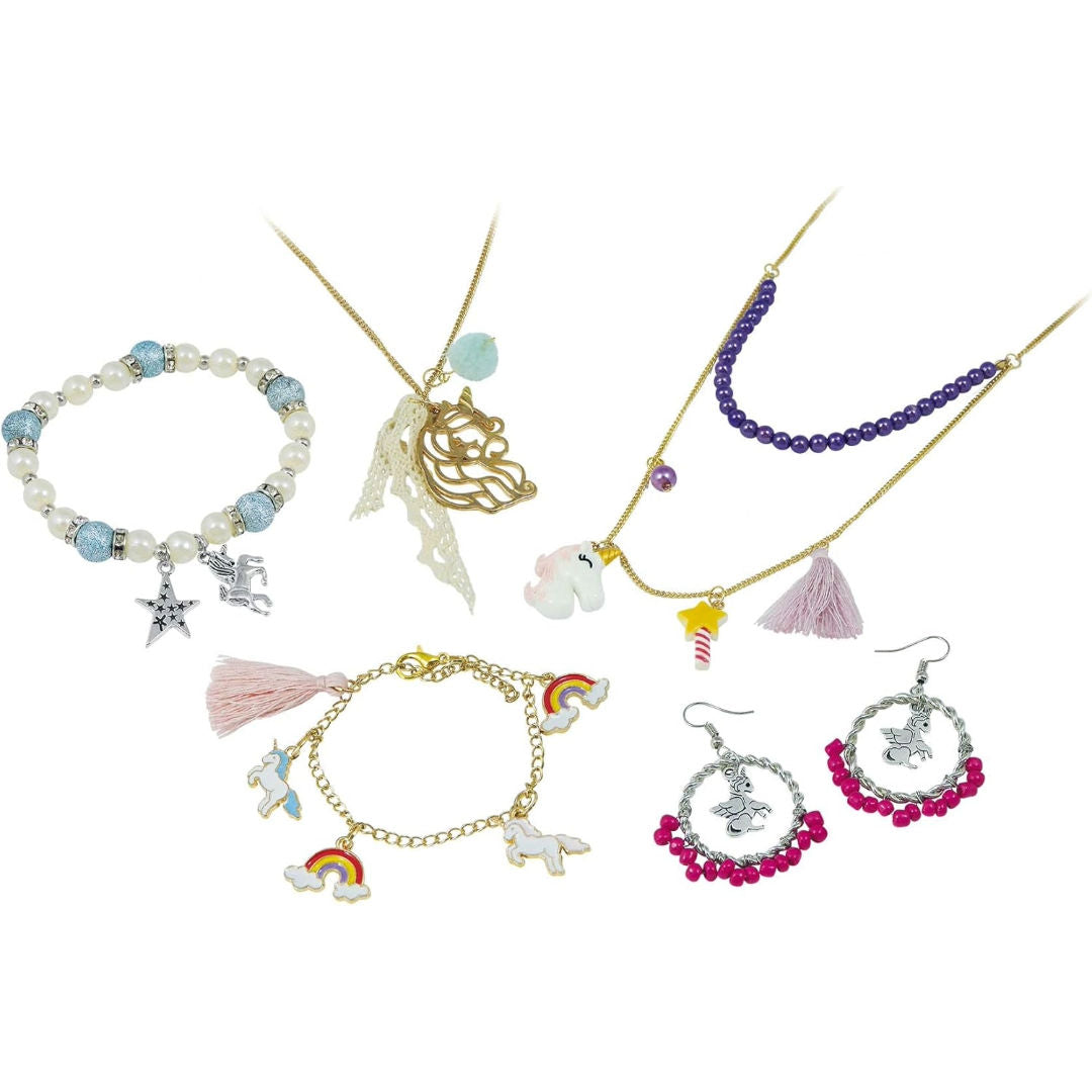 Buki France Be Teens Unicorn Jewelry Art DIY Kit, (59 Pieces)