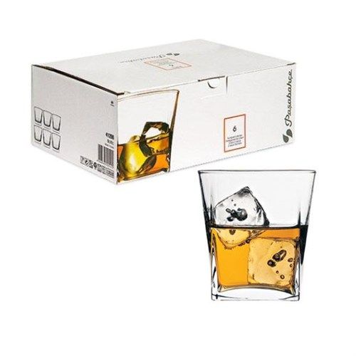 Pasabahce Carre Glass Tumblers, Set Of 6