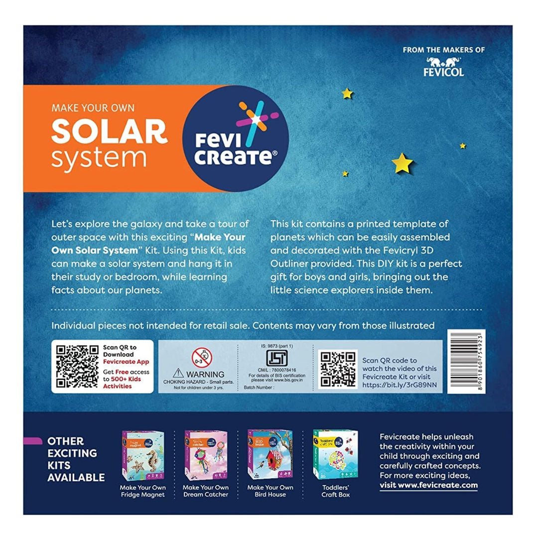 Pidilite Fevicol, Fevicreate DIY Solar System Kit, Make Your Own 3D Solar System Model