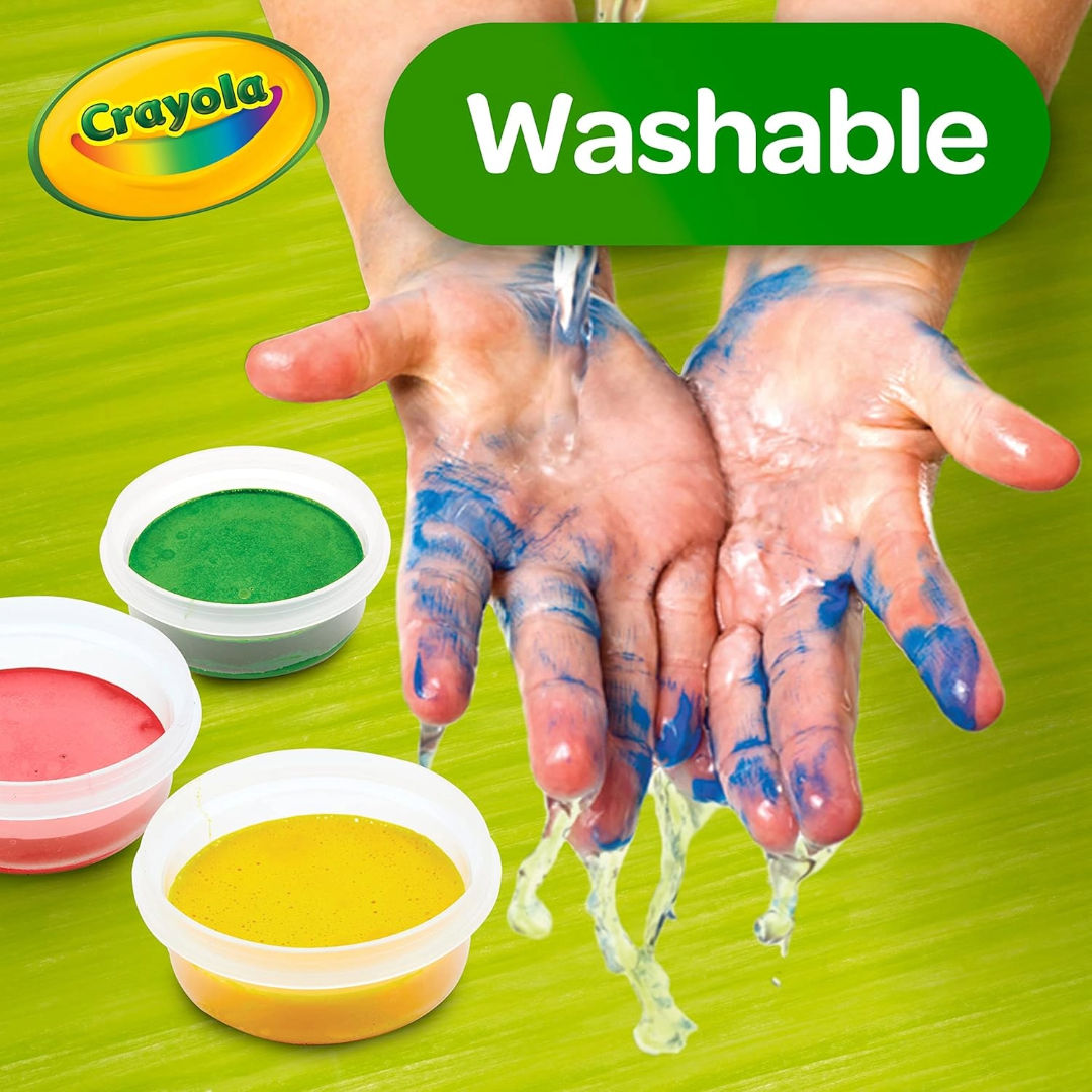 Crayola Spill Proof Washable Paint Kit, 8 Washable Paint Colors For Kids