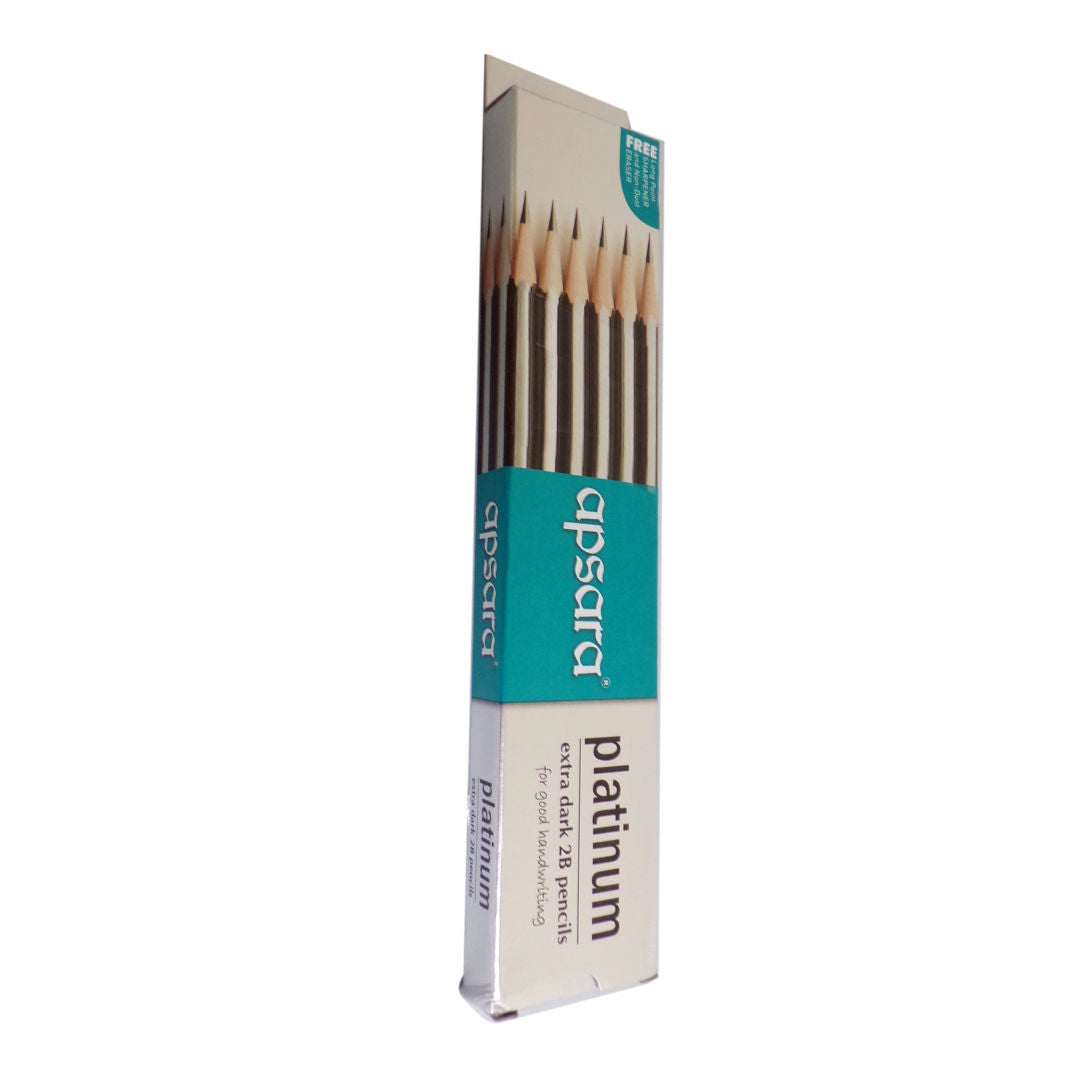 Apsara Platinum Extra Dark 2B Pencils, 12 Pieces
