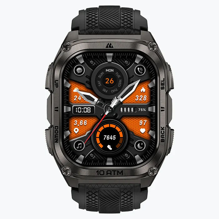 KOSPET TANK M4 Rugged GPS Smartwatch with 1.96” AMOLED Display, Dive Modes, Bluetooth Calling & 10ATM Waterproof