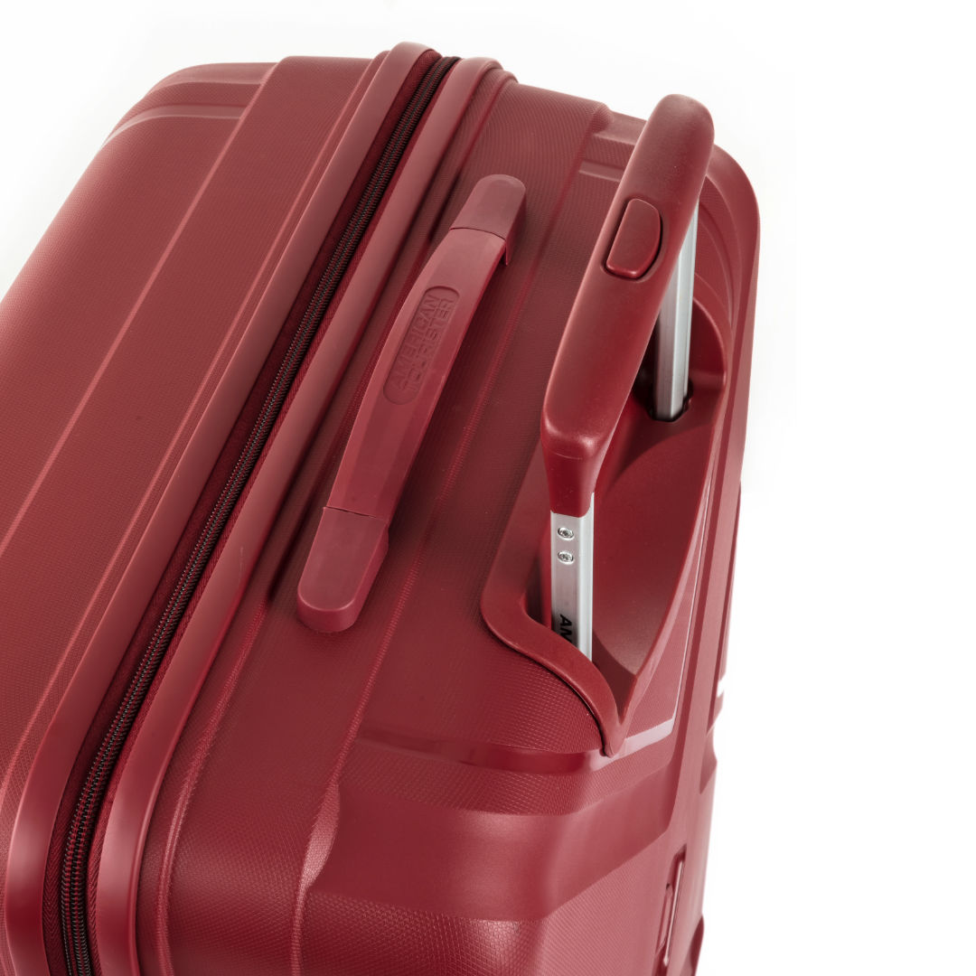 American Tourister Kross Spinner Hard Luggage Trolley Bag, Formula Red