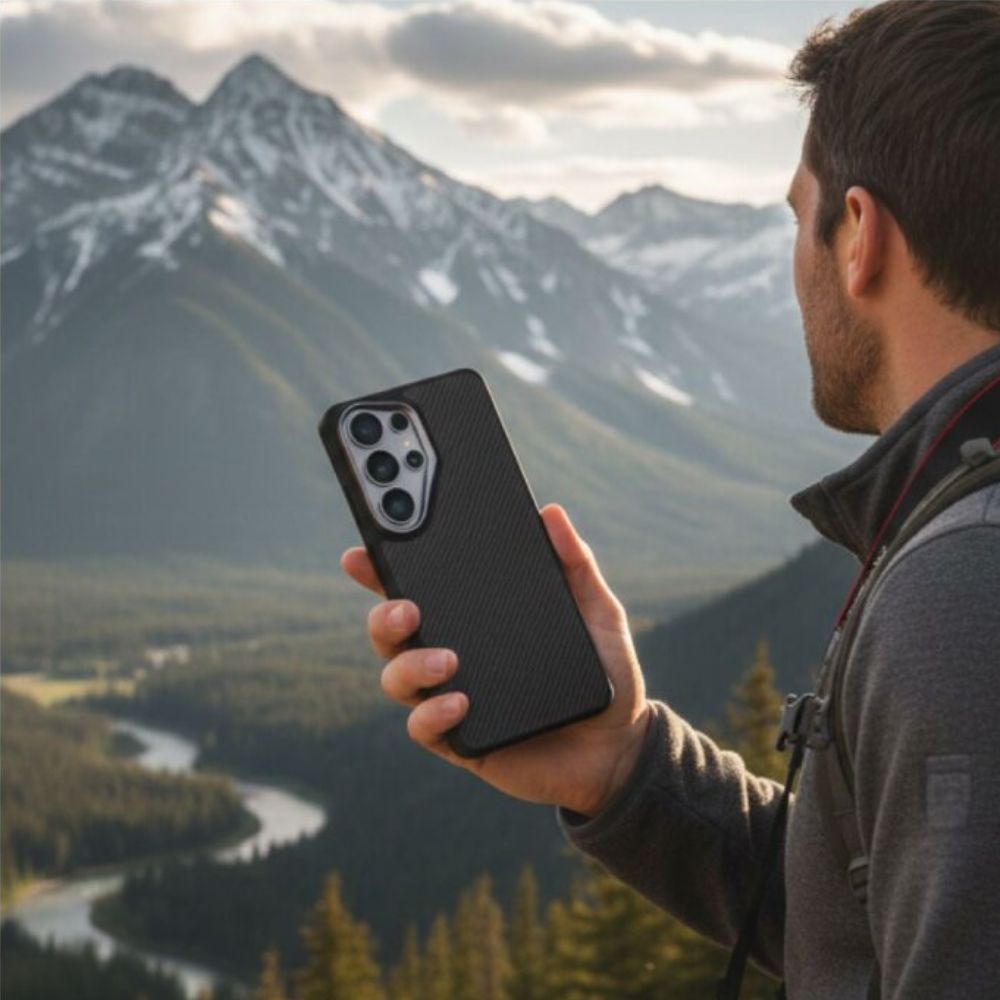 Blupebble Carbon Arma Case for Samsung S26 Ultra, Black