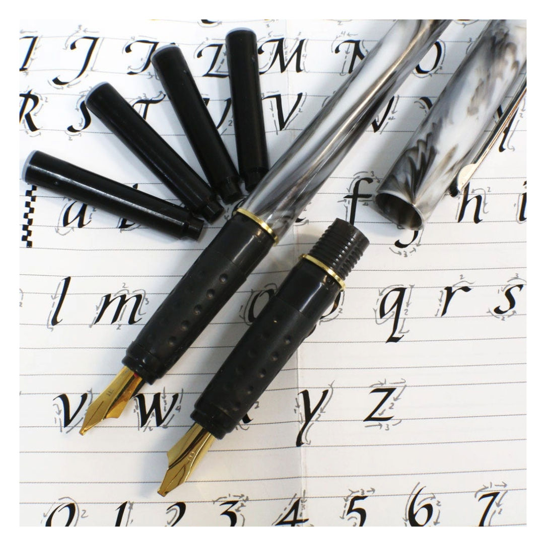 Mont Marte Calligraphy 2 Nib Pen Set Signature, 8-Pieces