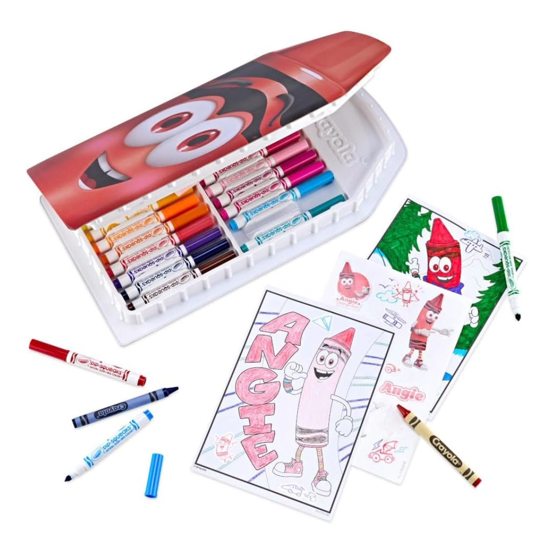 Crayola Limited Edition Angie Collection Art Set, Red Art Case, 60+ Pieces