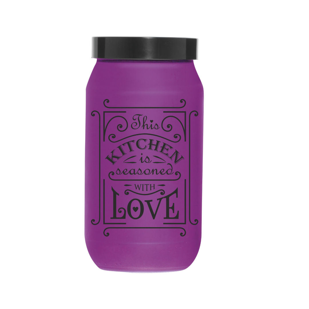 Herevin Red Zigzag Canister Jar Airtight Container