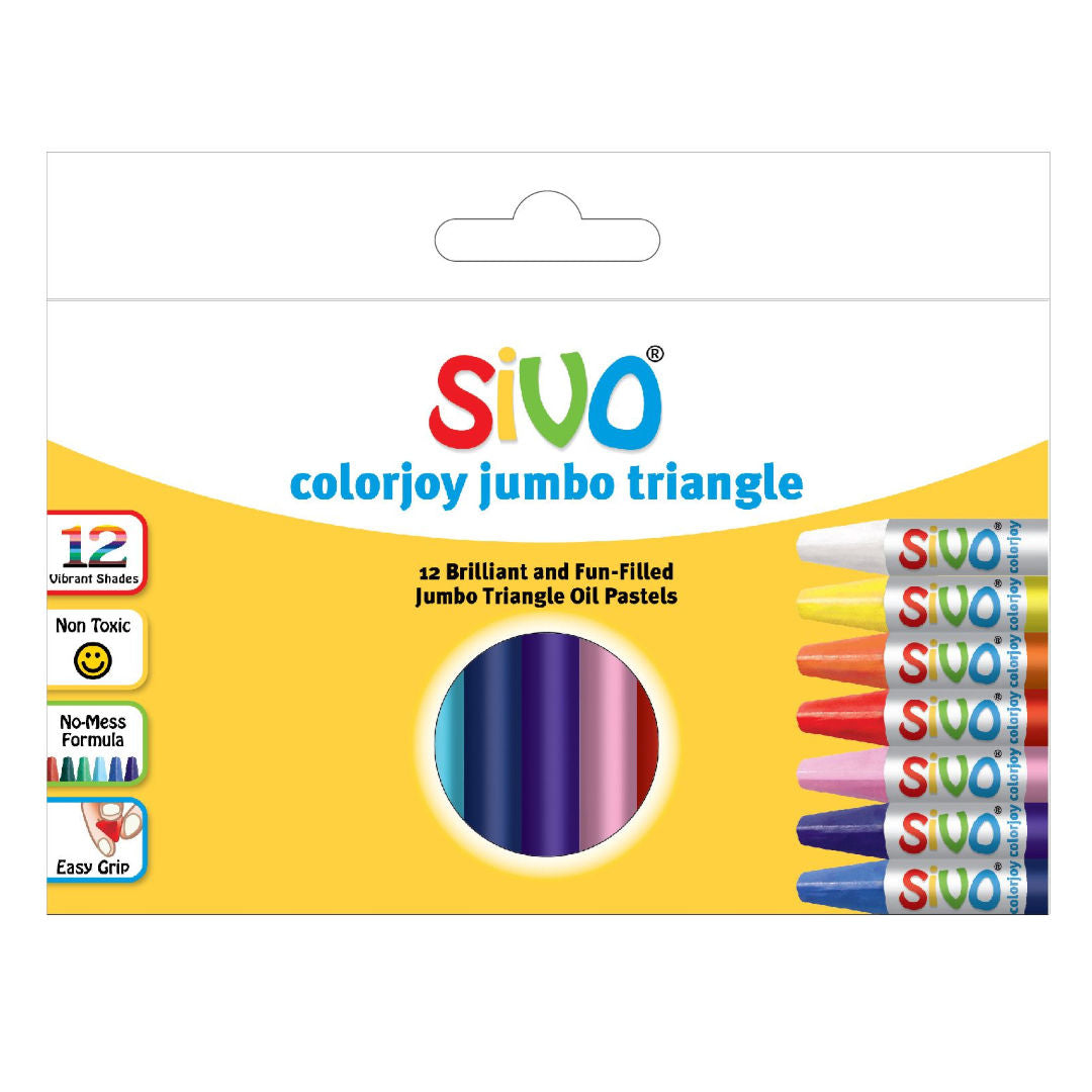 Sivo Colorjoy Jumbo Triangle Oil Pastels
