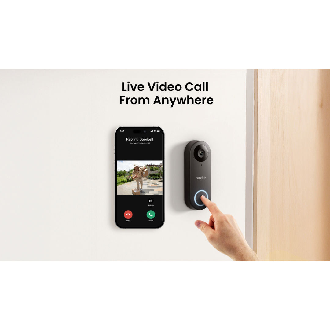 Reolink Video Doorbell WiFi VDB2K02W 5MP 2K+ Smart Wi-Fi Video Doorbell with Chime