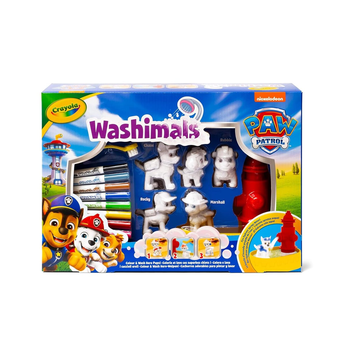 Crayola PAW PATROL Washimals Colour & Wash Hero Pups Activity Set, 5 Pups