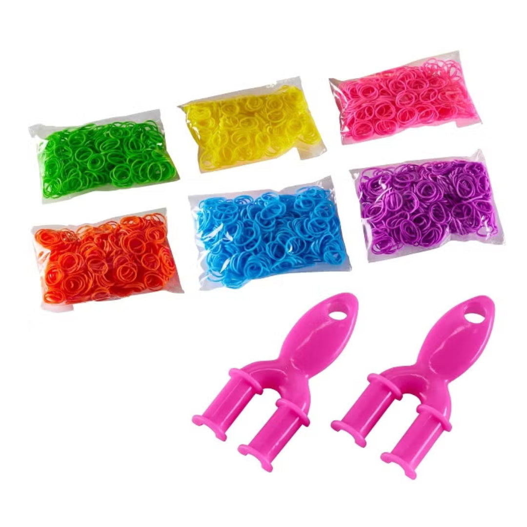 CRA-Z-Art CRA-Z-LOOM, Ultimate Tub With 3000 Bold & Bright Brands, 2-Prong Loom