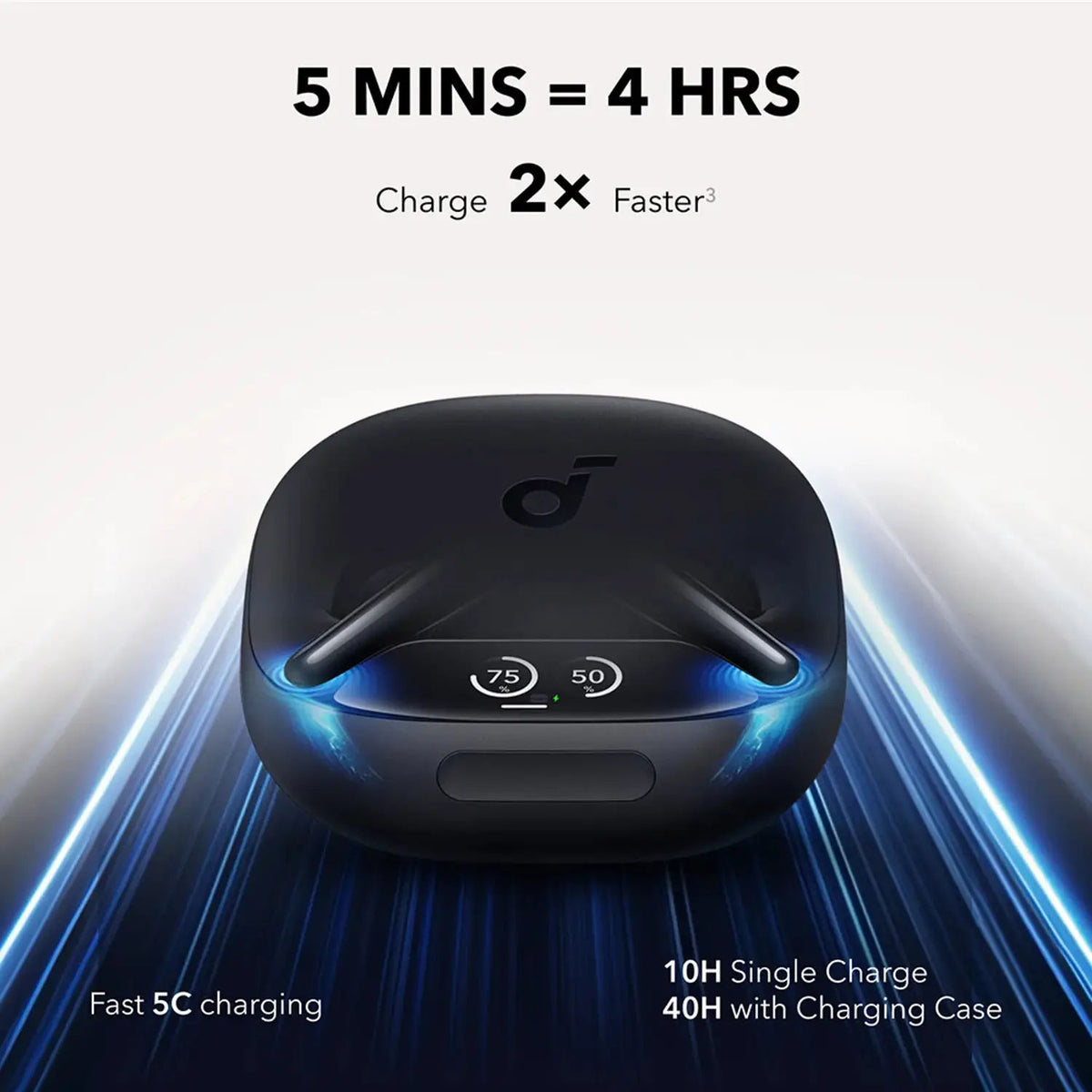 Anker Soundcore Liberty 4 Pro TWS Earbuds, Adaptive ANC 3.0, Dual Drivers, Smart Case Display
