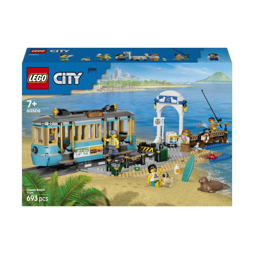 LEGO City Classic Beach Tram Building Toy Set, For Age 7+ Years