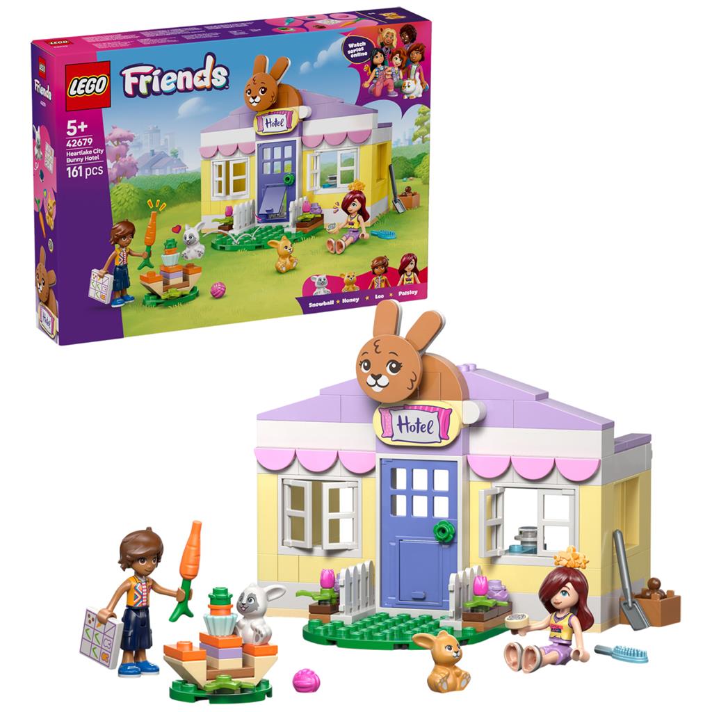 LEGO Friends Heartlake City Bunny Hotel Building Set for Ages 5+, 161 Pieces