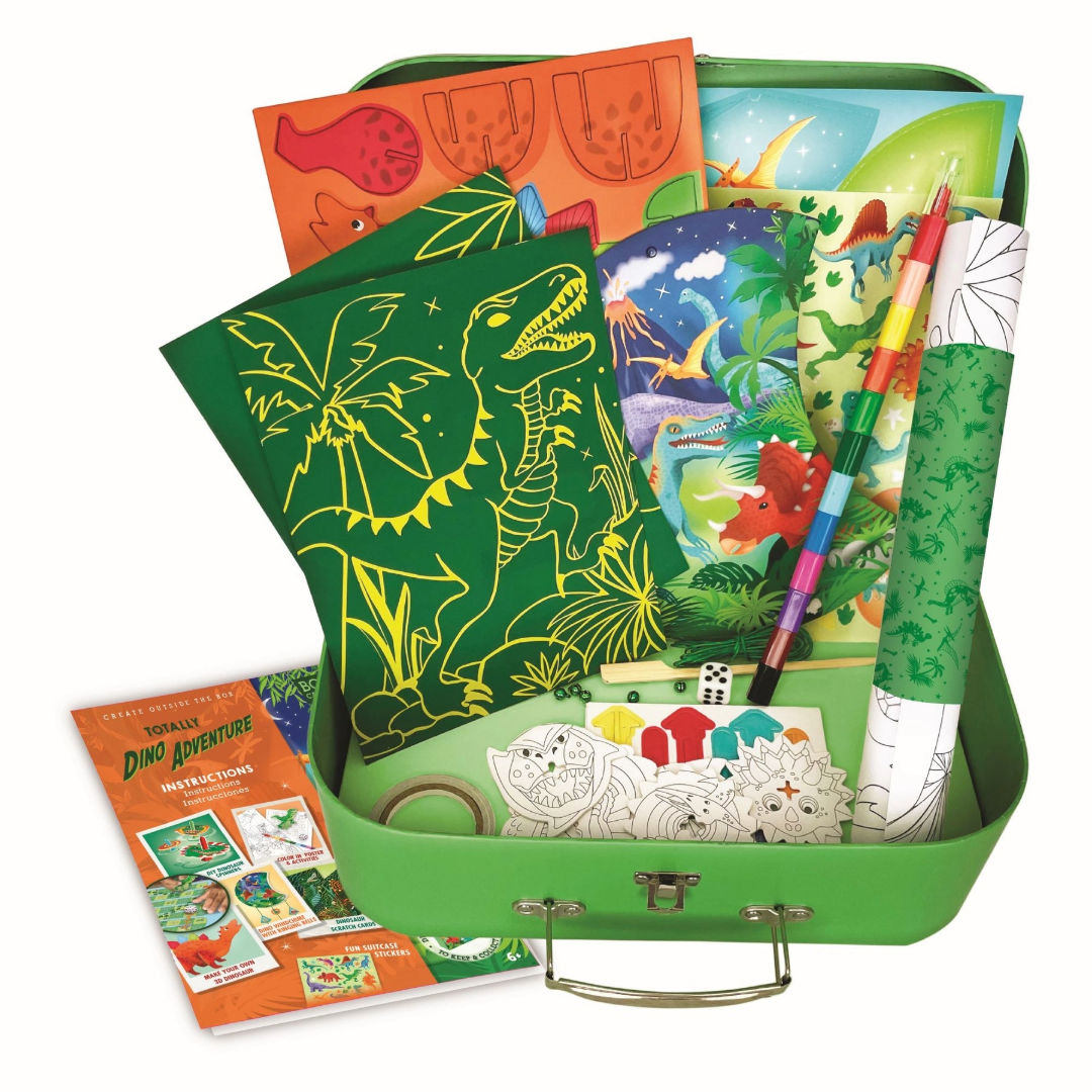 Box CanDIY Totally Dino Adventure Travel Suitcase Multi-Craft & Activity Set, 6+ years