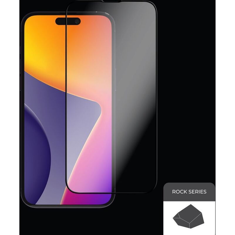 Blupebble Graphene Rock Series Privacy Tempered Glass Screen Protector 2.5D For iPhone 16 Pro & iPhone 16 Pro Max