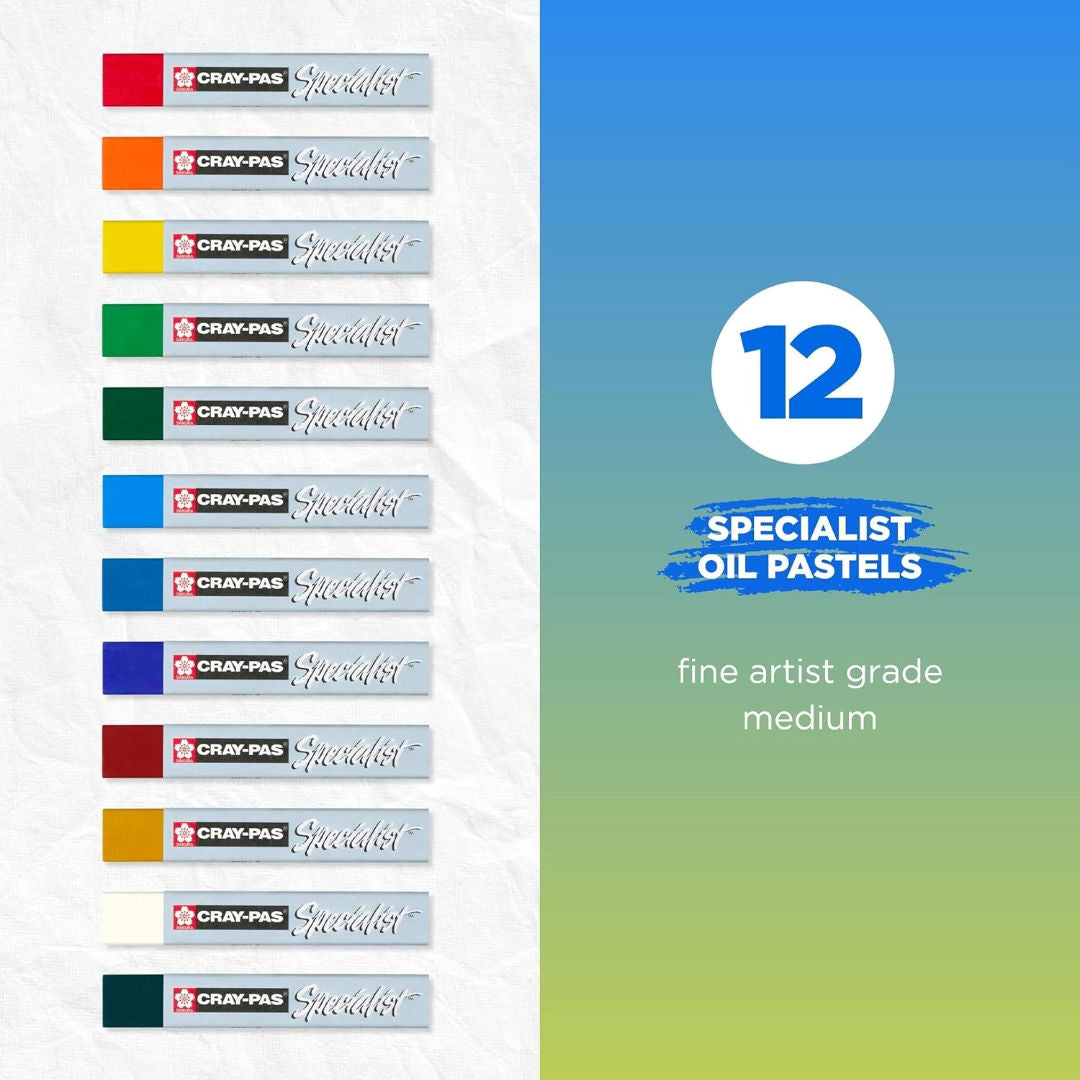 Sakura Specialist Oil Pastels Colour 12 Set, ESP12