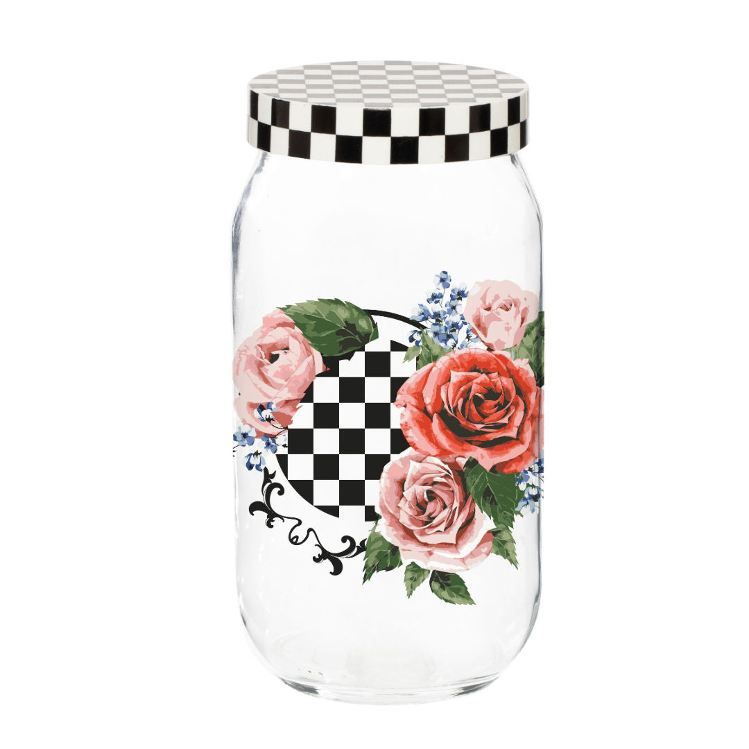 Herevin Checkers Canister Jar Airtight