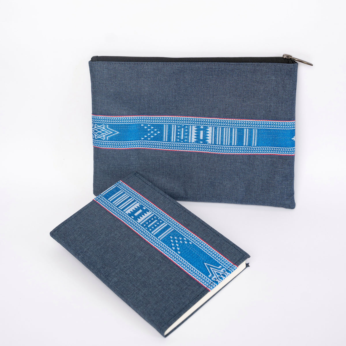 iPad Bag & Notebook Set with Traditional Woven Design, Assorted Colors