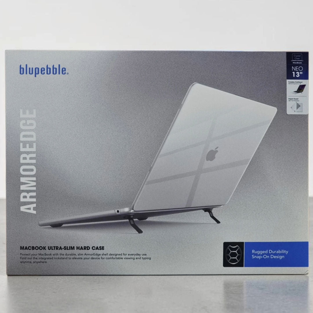 Blupebble MacBook NEO 13 Inch ArmorEdge Ultra Slim Hard Case, Crystal Clear